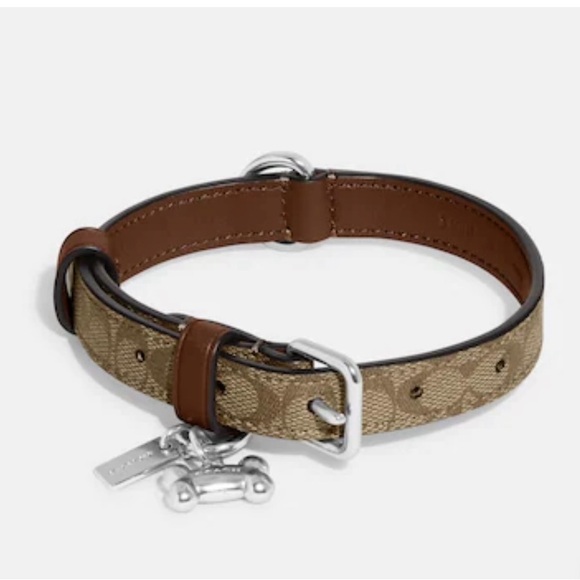 Coach Other - COACH Brown Tan Khaki Saddle Signature Dog Pet Collar New I have two